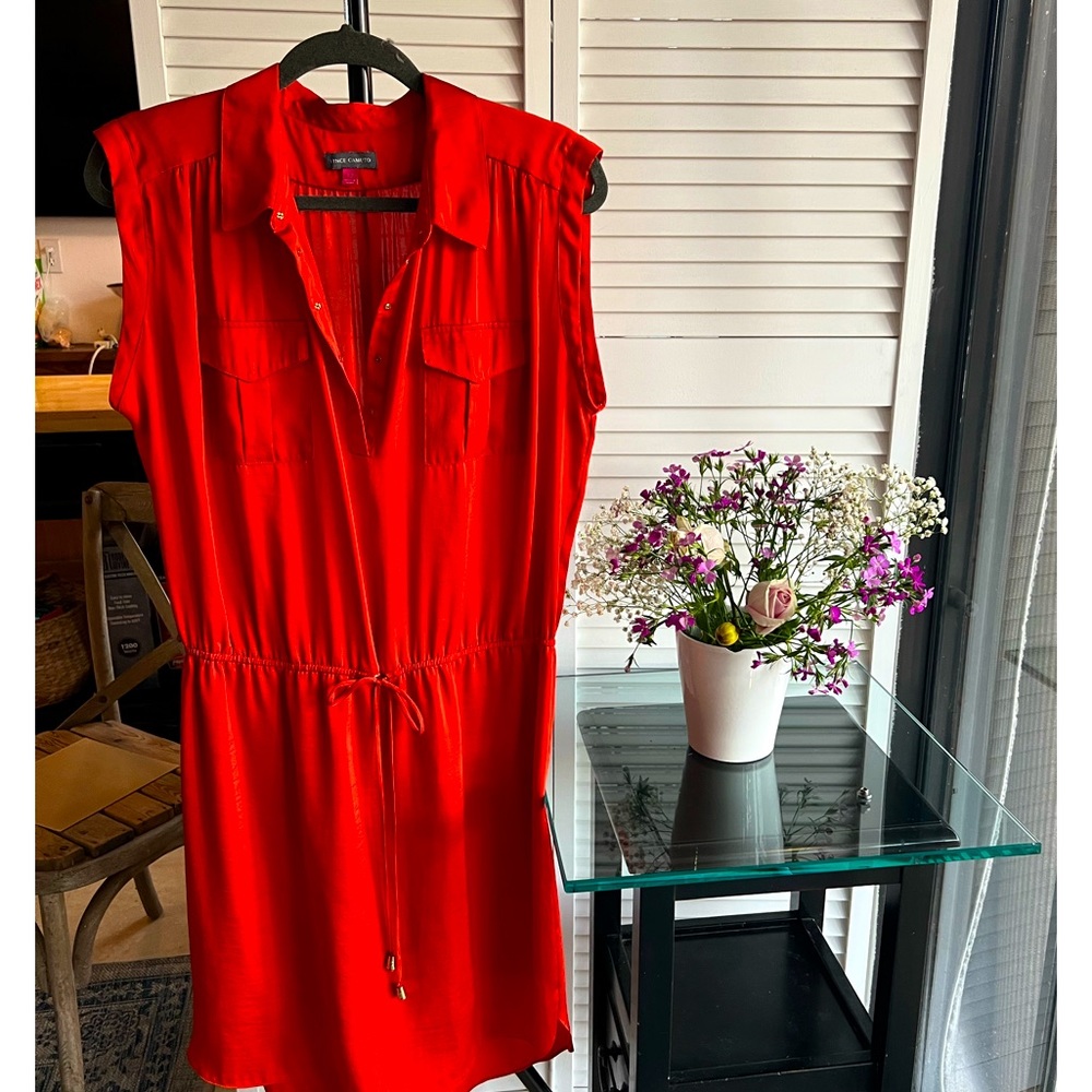 VINCE CAMUTO DRESS IN GORGEOUS RUST/RED